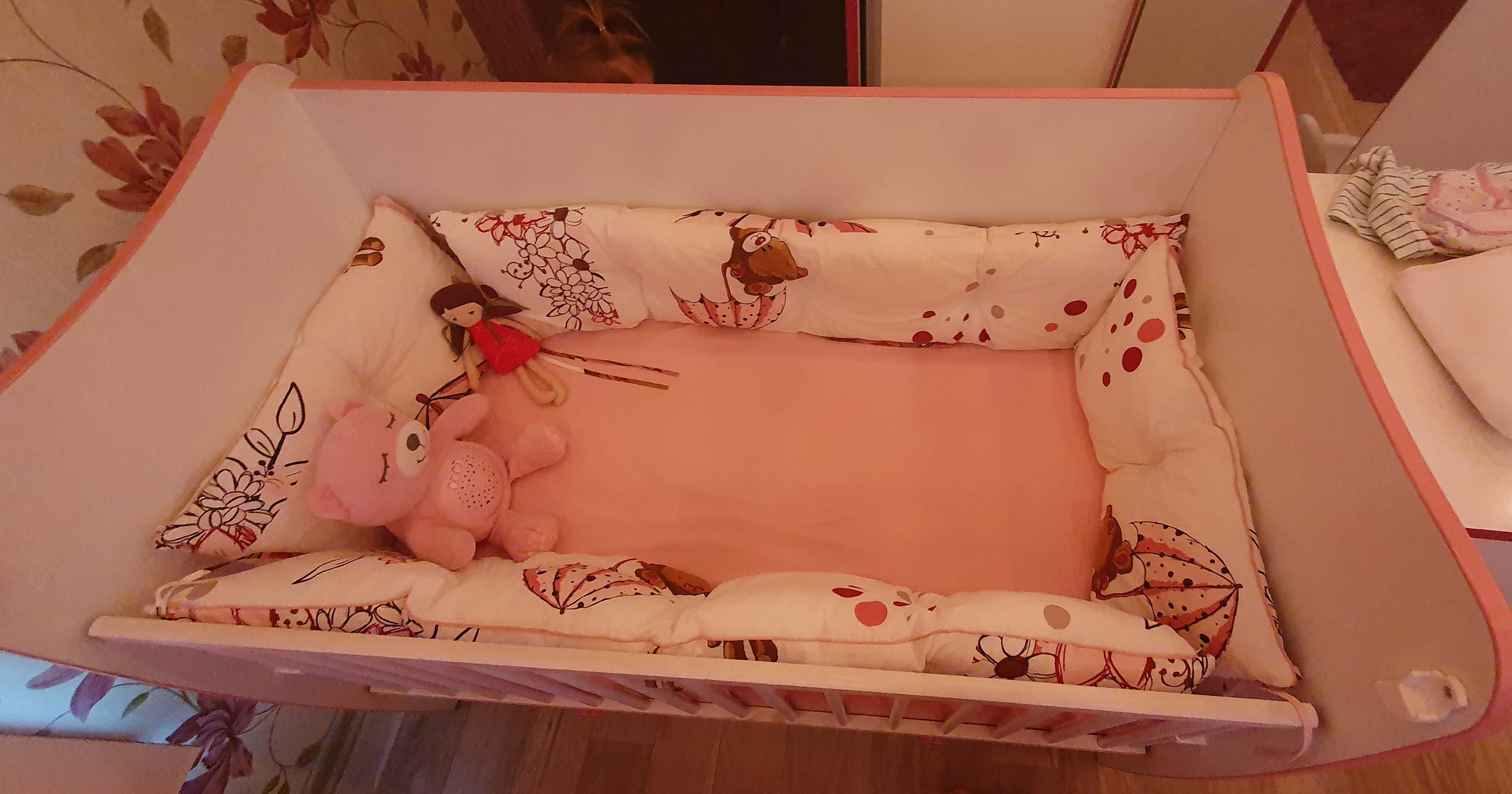 Бебешко креватче люлка Lorelli + матрак и обиколници