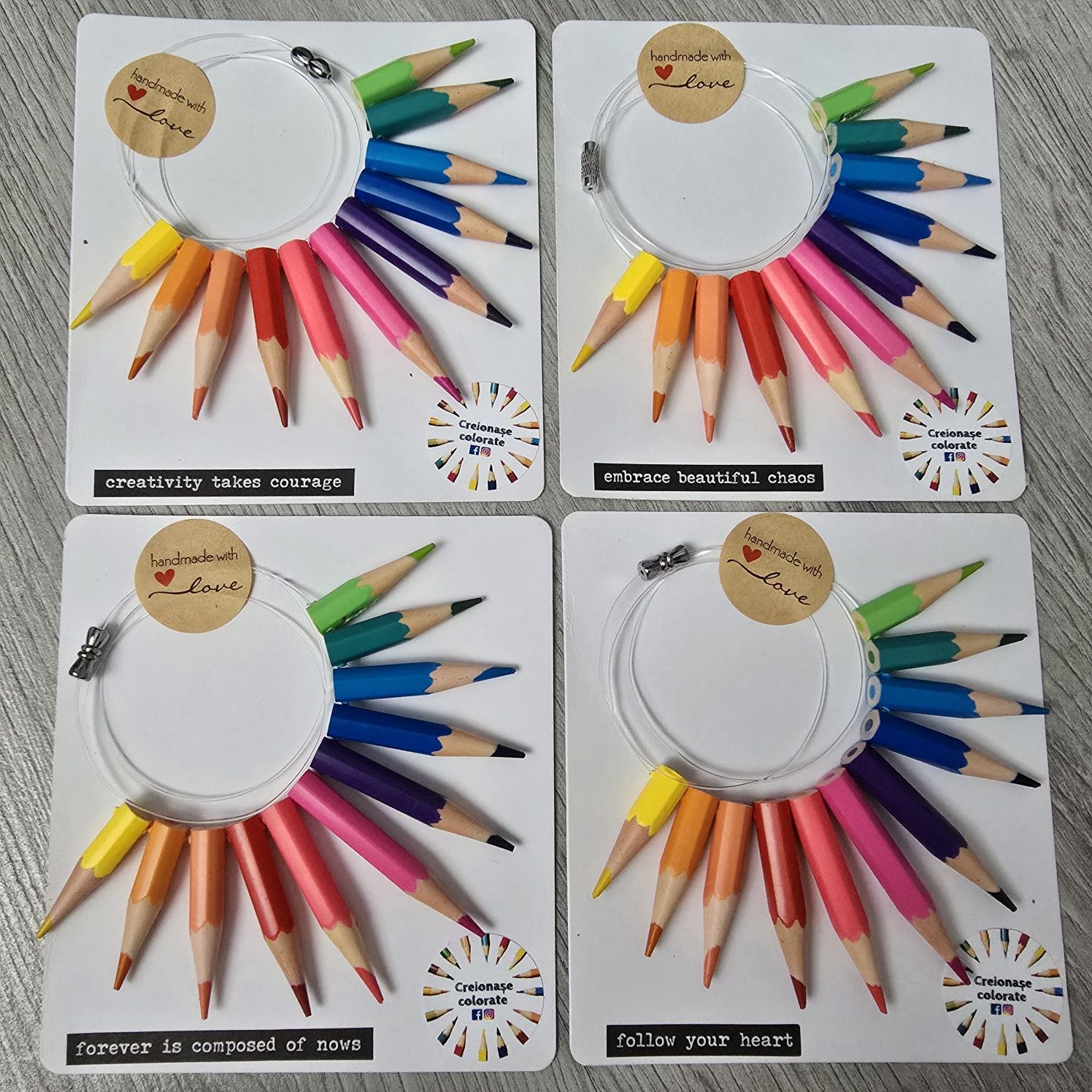 Colier creioane colorate
