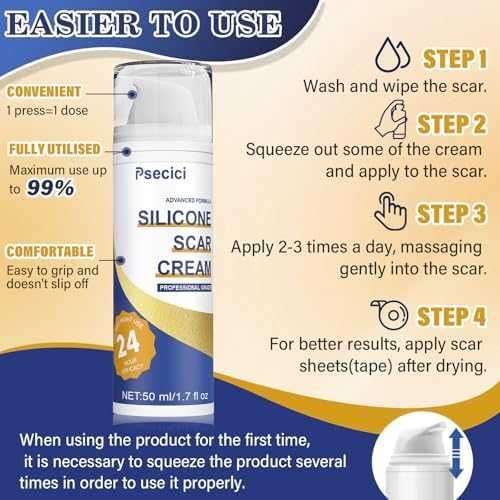 Нов Силиконов крем за белези / хирургия акне стрии изгаряния операции