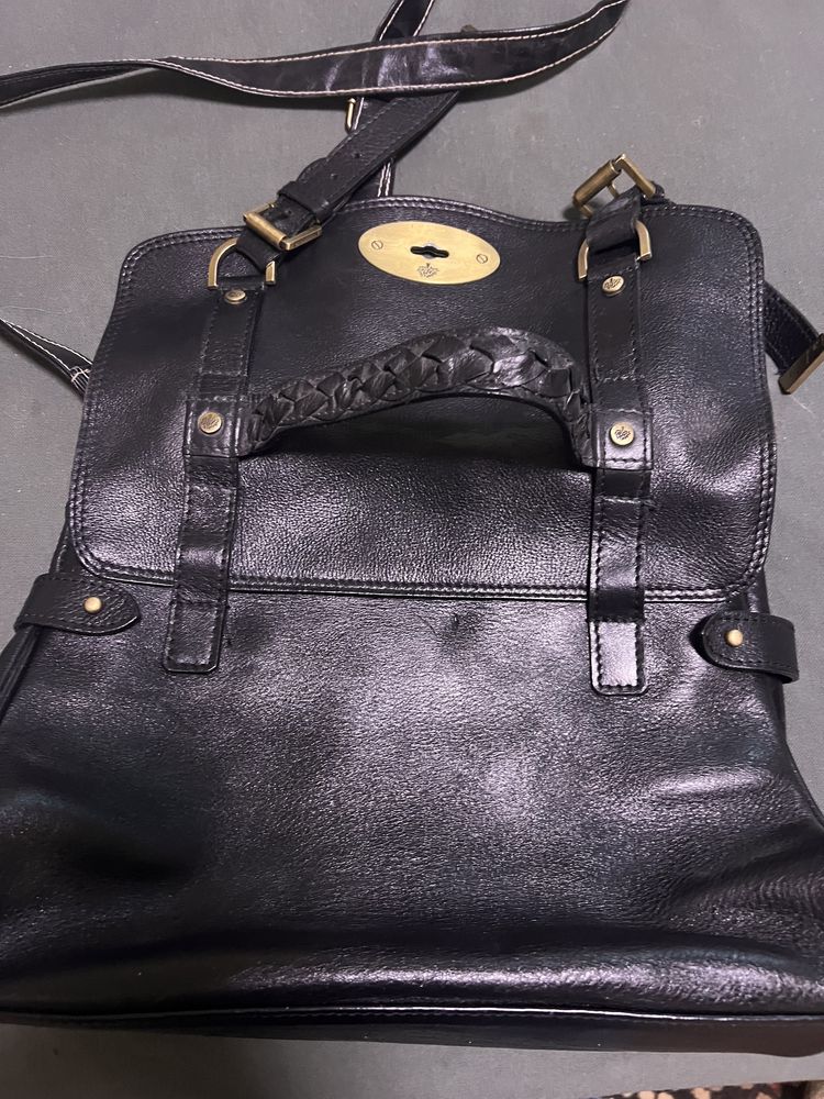 Чанта естествена кожа Mulberry и Guess