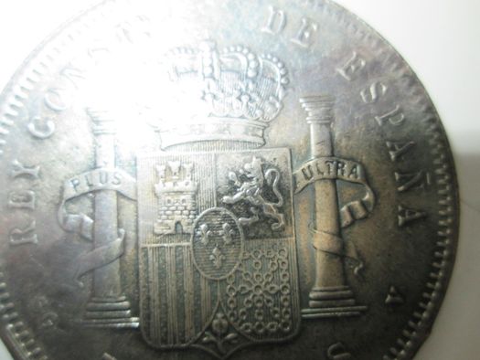 1881 SPAIN,сребърна монета, 5 pesetas