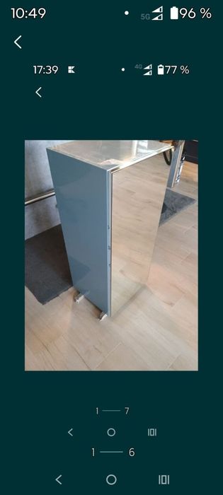 Dulap cu oglinda pentru baie ,montare suspendat ,chiuveta cu doua cuve