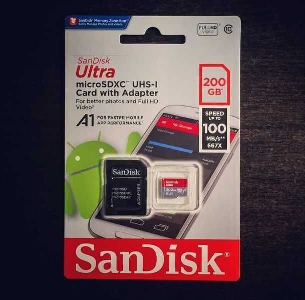 Card Micro-SD SanDisk Ultra 200GB 100 Mb.s perfect pt Nintendo Switch