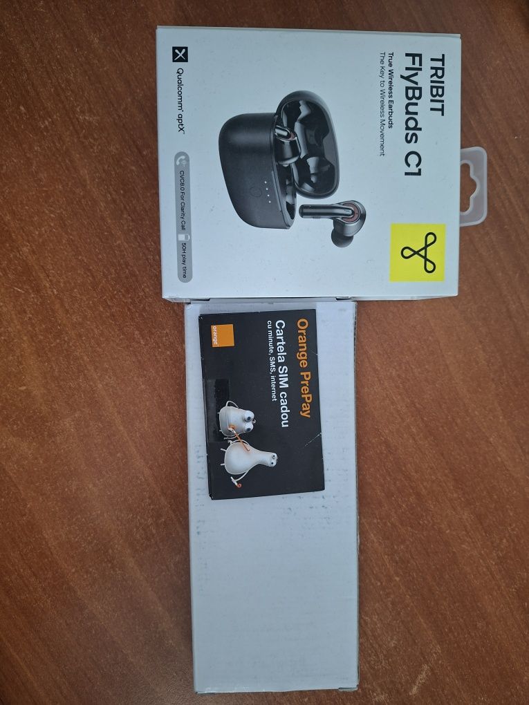 Cartelă SIM + căști wireless + baterie externă