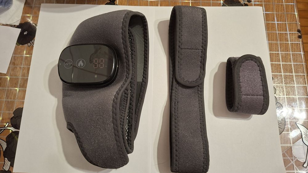 Aparat de masaj cu încălzire și vibrații tip genunchieră (umăr, cot).