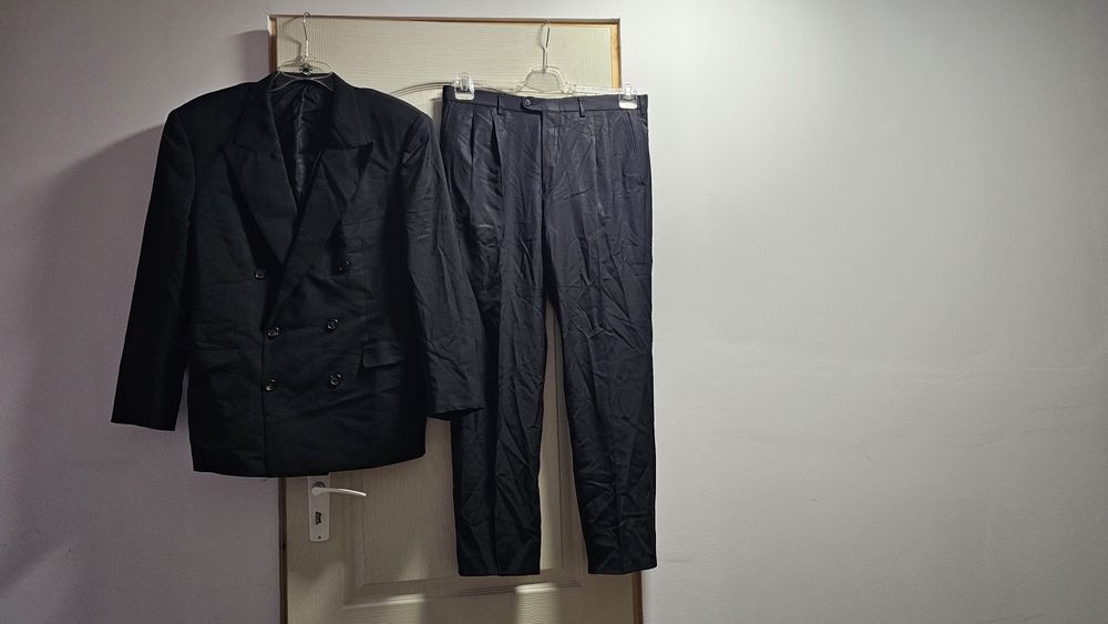 Costum negru bărbătesc nr 52, Max Dietl, mătase in compoziție