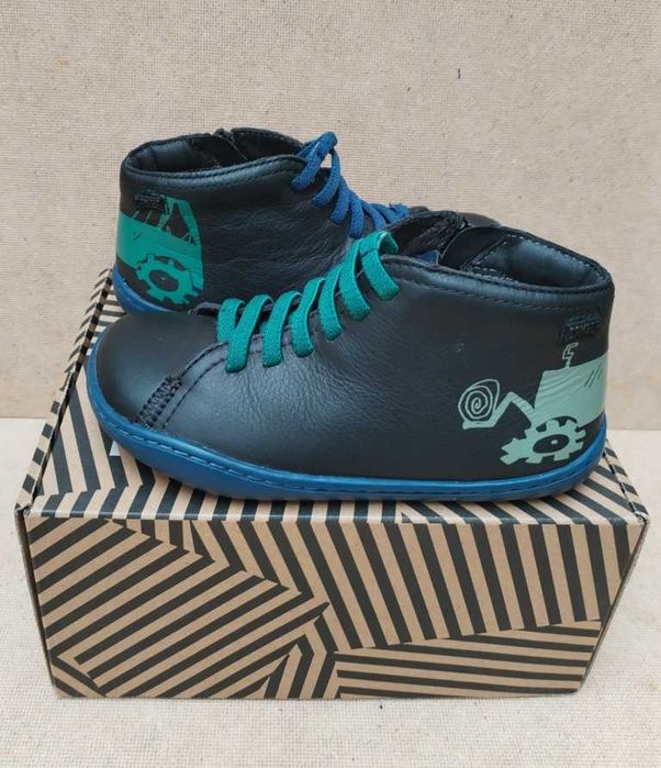 Camper TWS kids детски обувки от естествена кожа с цип #EU28/17 см.