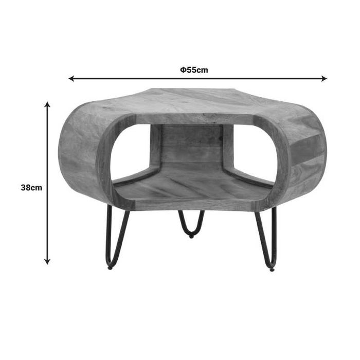 Маса, Merck, Орех, Дърво, Метал, 55х55х38см.