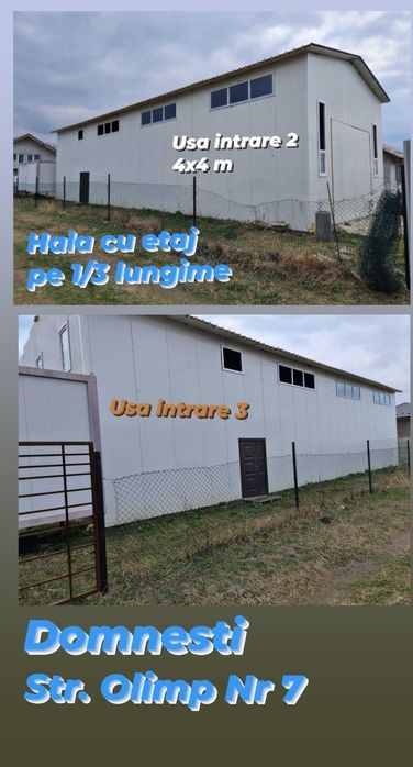 HALA NOUA - CASA Domnesti / Casa la etaj in hala / Depozit Domnesti /