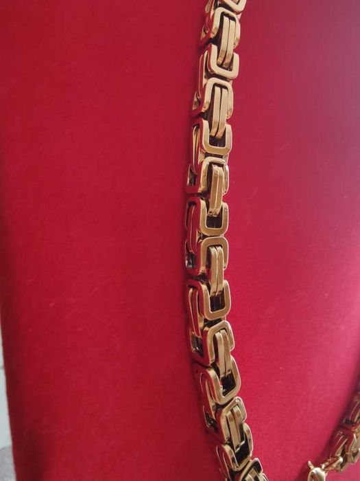 Ланец от медицинска стомана - Кралска плитка  - дължина 52см.