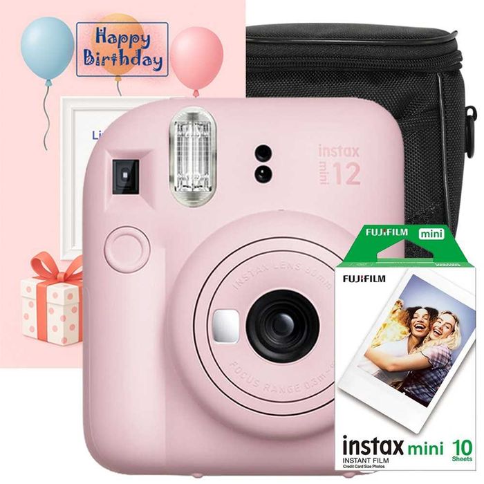 Aparat Foto Instant Fujifilm Instax Mini, Husa Premium