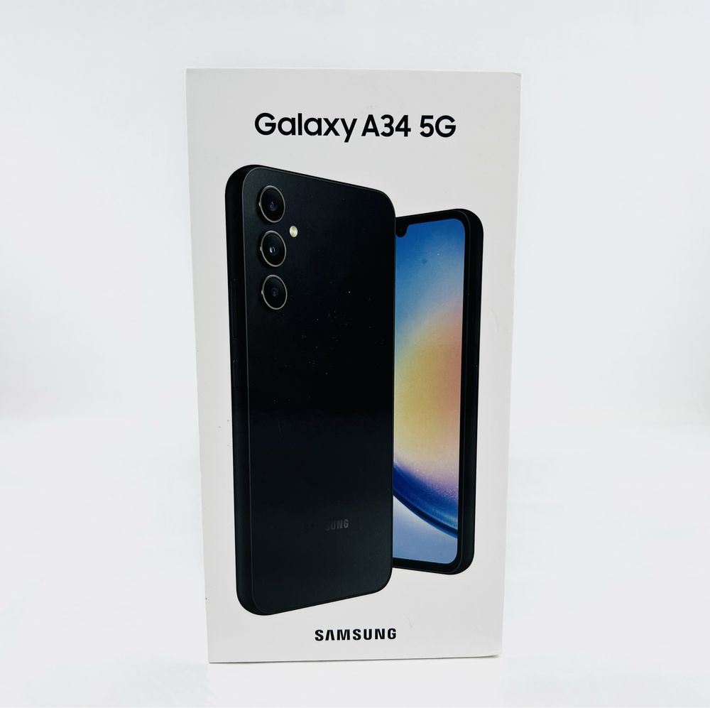 НОВ! Samsung Galaxy A34 5G 128GB 8RAM Awesome Graphite 2г. Гаранция!