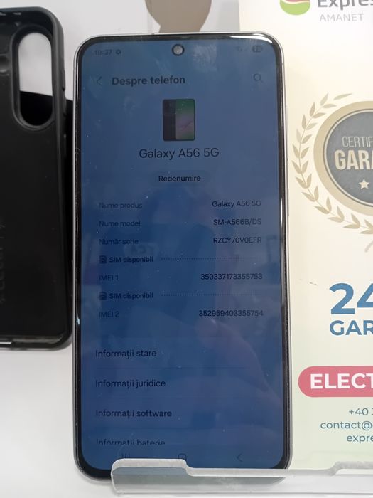 Samsung A56 5G 8/128gb [Ag24 Harlau b44266) Garantie 2 ani