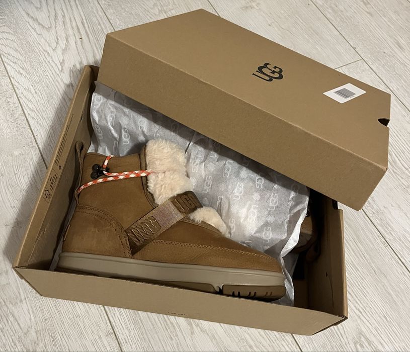 Ghete UGG, din piele naturala nabuc cu lână