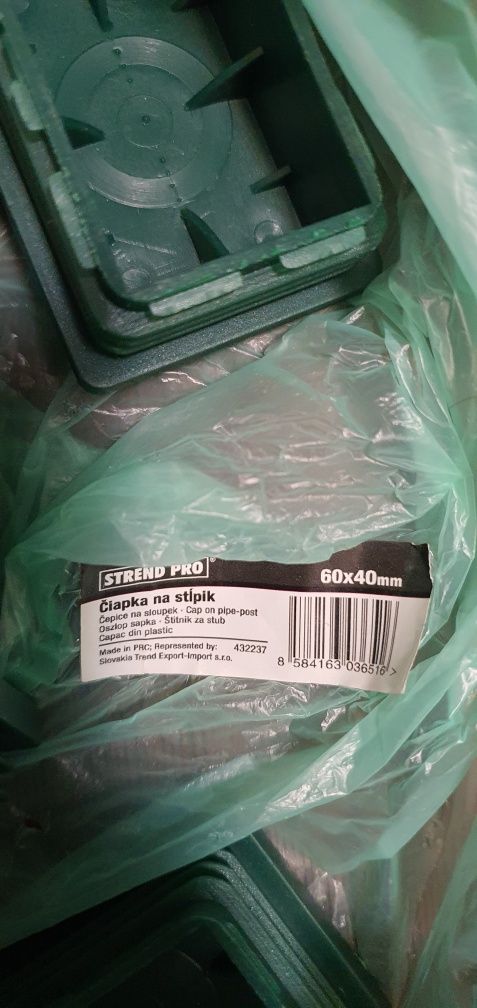 Capac plastic verde 60x40 mm