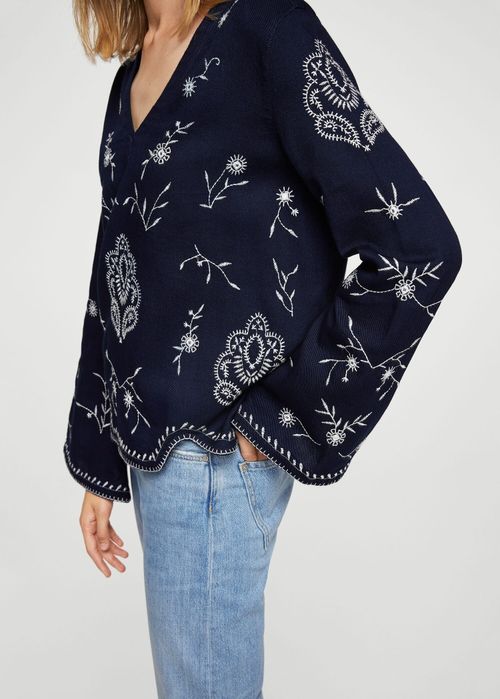 Bluza cu broderie Mango