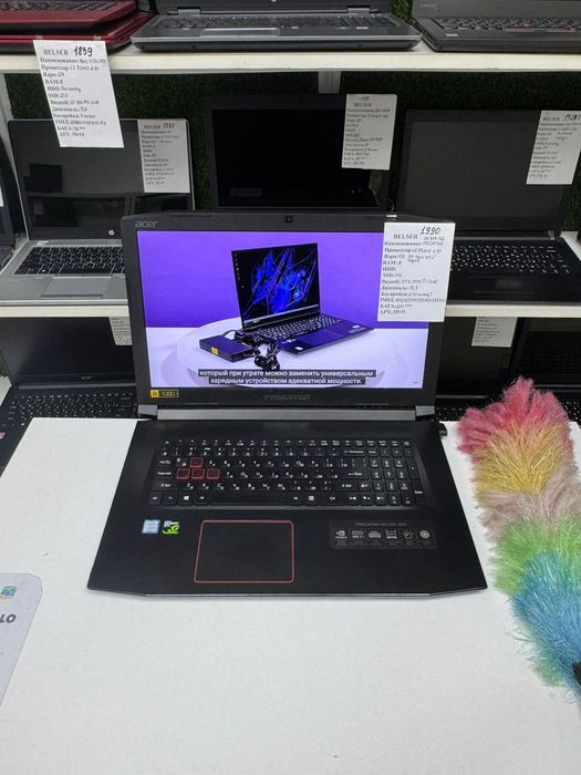 17 дюм Игравой ноутбук для монтжа 3D графики Predator память512