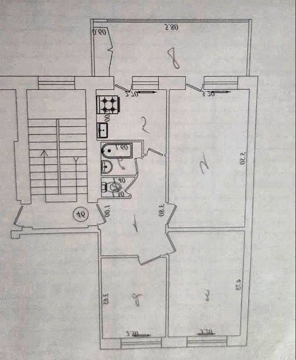 Продается 3 комн квартира, кирпич, 1 этаж, Ташсельмаш, Ашхабад парк