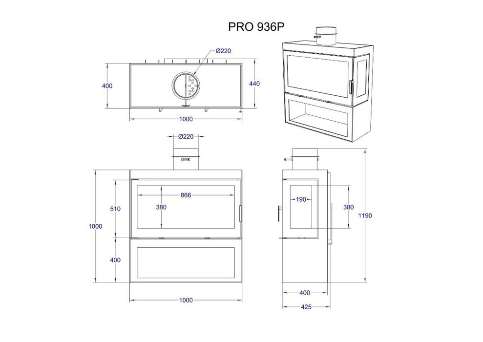 Камин “PRO-936P” в стиле минимализма,каминная топка,котёл,отопление