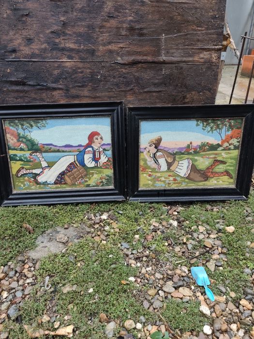 Tablouri cusute in goblen