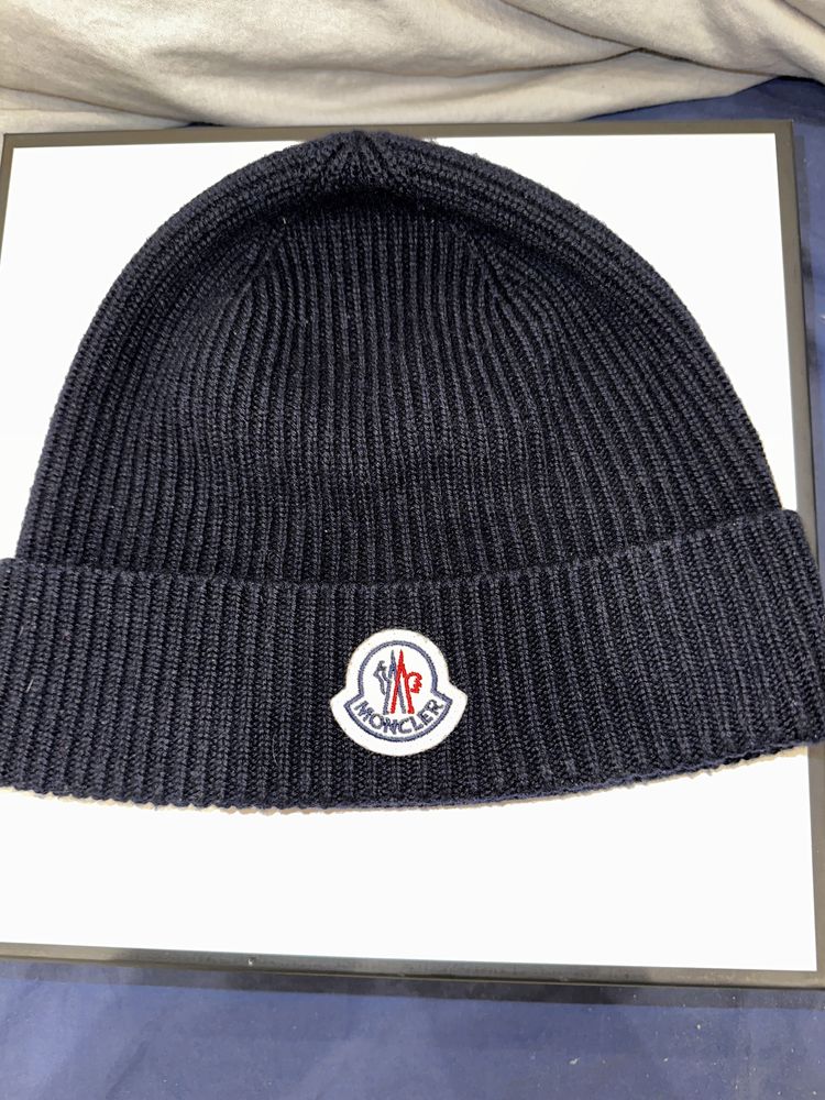 Moncler Logo-Patched Knit Beanie