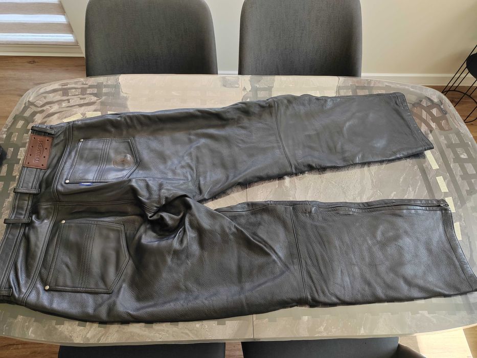 Мъжки кожен мотопанталон