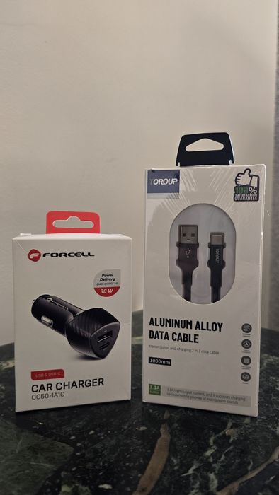 Incarcator auto rapid 38W + cablu usb tip C cc