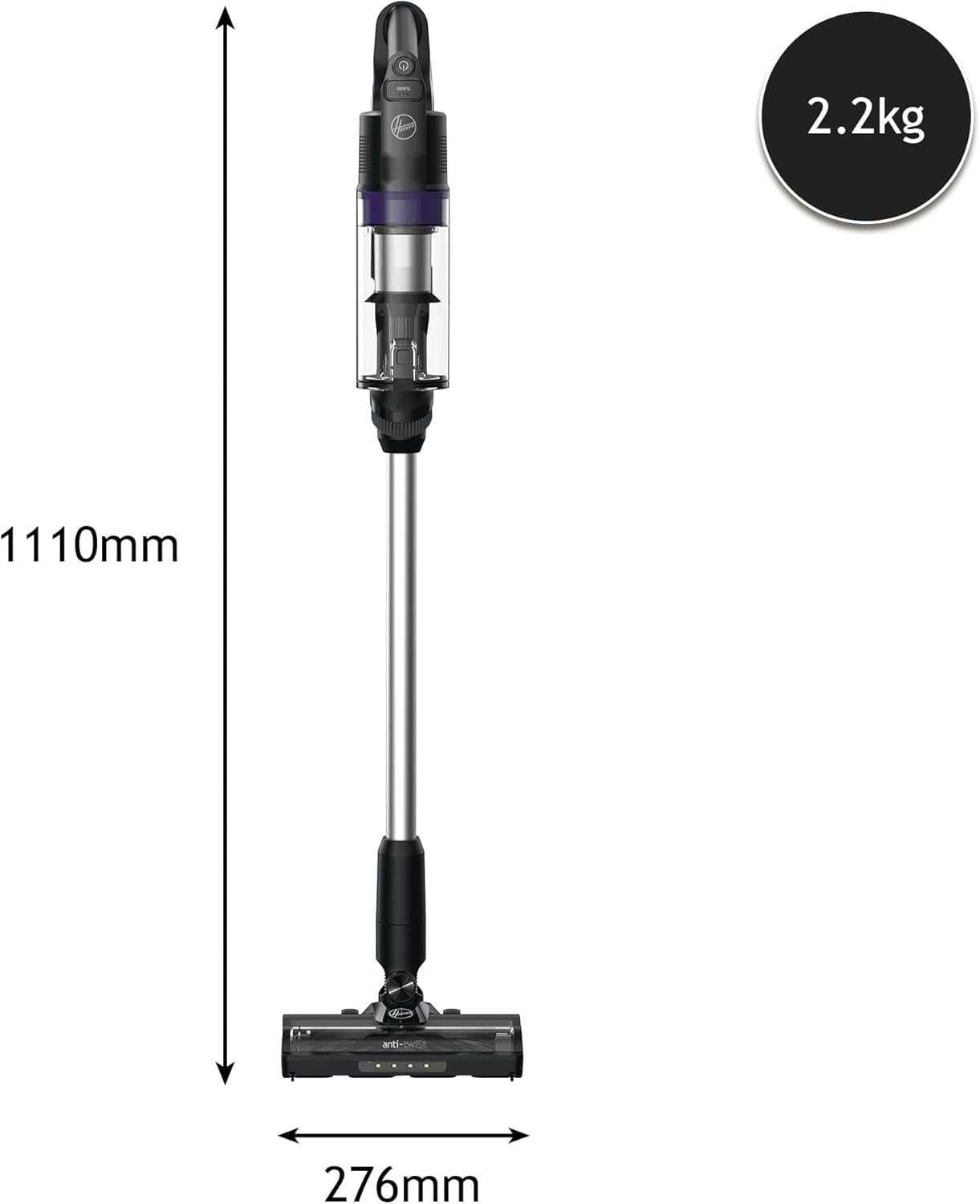 Вертикална прахосмукачка Hoover HF1 Plus (HF1PZ10H) до 45мин работа