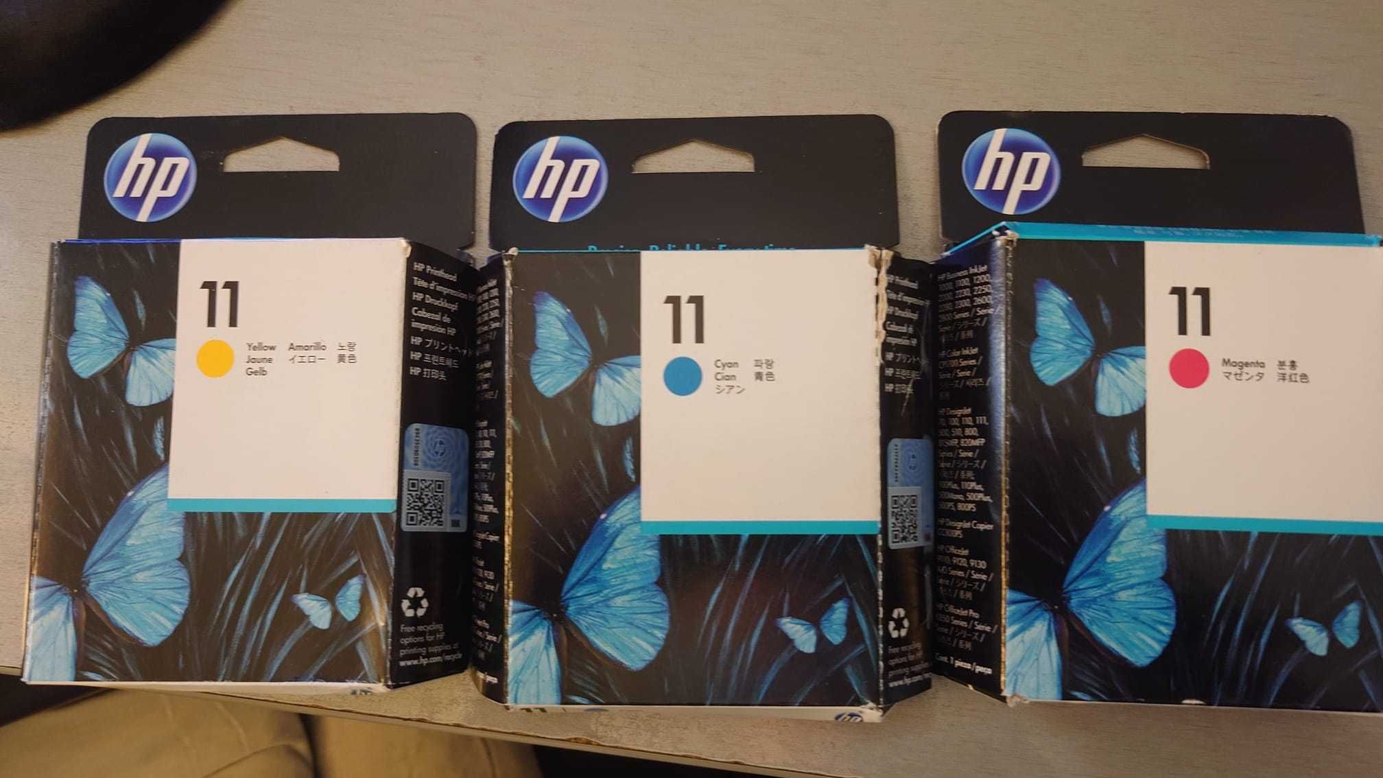 HP 11 capete scriere originale color