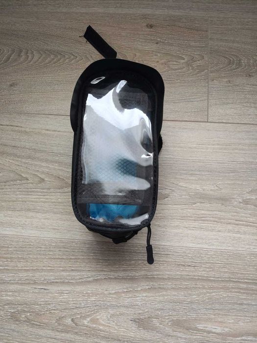 Borseta/geanta de cadru pentru bicicleta cu suport telefon