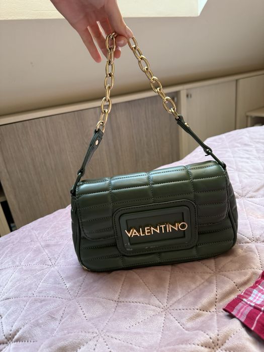 Кожена чанта Valentino