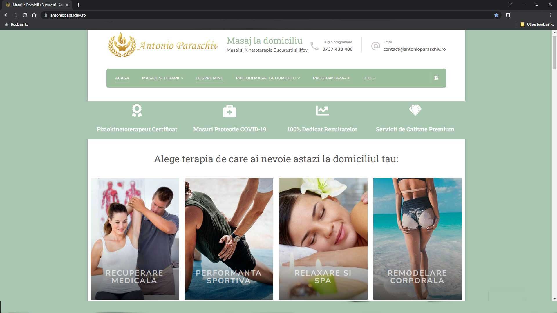 Masaj de Relaxare Sportiv Terapeutic. Masaj la domiciliu