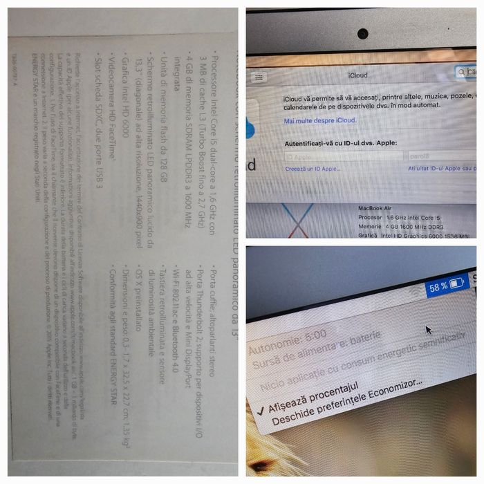 MacBook Air 13 schimb ceas Tissot edox Atlantic orient oris tudor