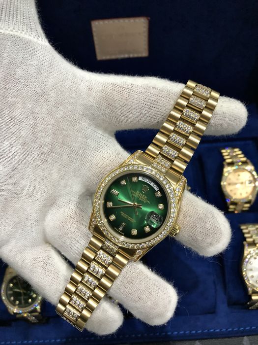 ceas rolex daydate green dial 36,mm unisex