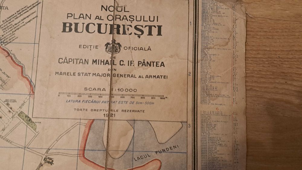 Harta veche,Planul Bucurestiului 1921