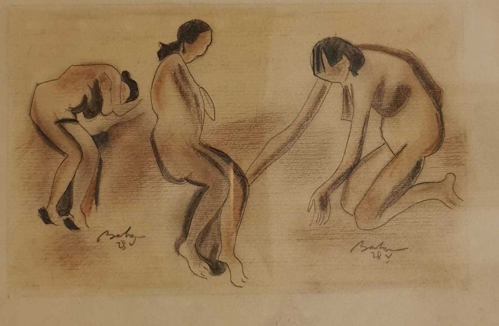 Tablou Pictura Corneliu Baba _ Schite de nud