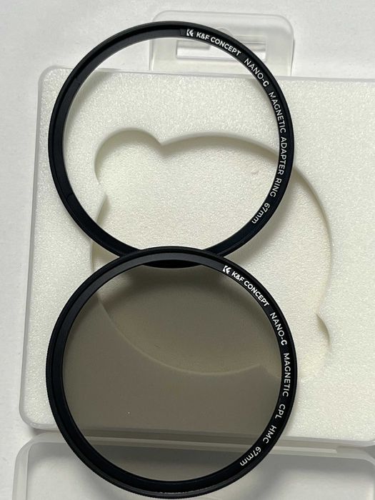 Filtru magnetic K&F Concept Nano-C CPL 67mm cu inel adaptor ca NOU