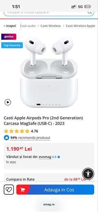 Casti Air pods pro 2