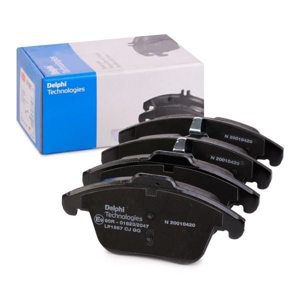 Set placute frana fata Ford Galaxy Mk2 (WA6), Mondeo Mk4 (BA7), S-MAX Mk1 (WA6); Land Rover Freelander 2 (L359), Range Rover Evoque (L537); Volvo S80 2 (AS), V70 3 (BW), V60 (155), Delphi, 1379971