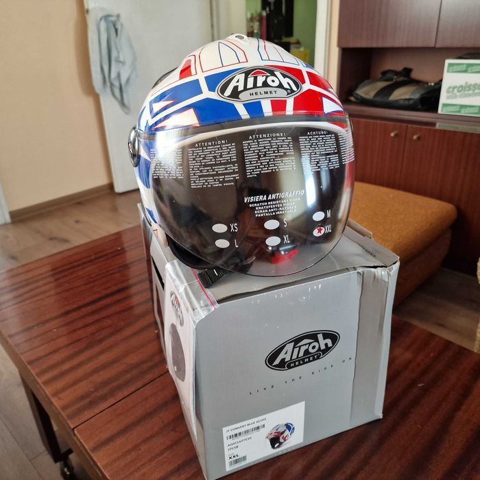 Мото каска Airoh JT Convert Blue Gloss XXL.