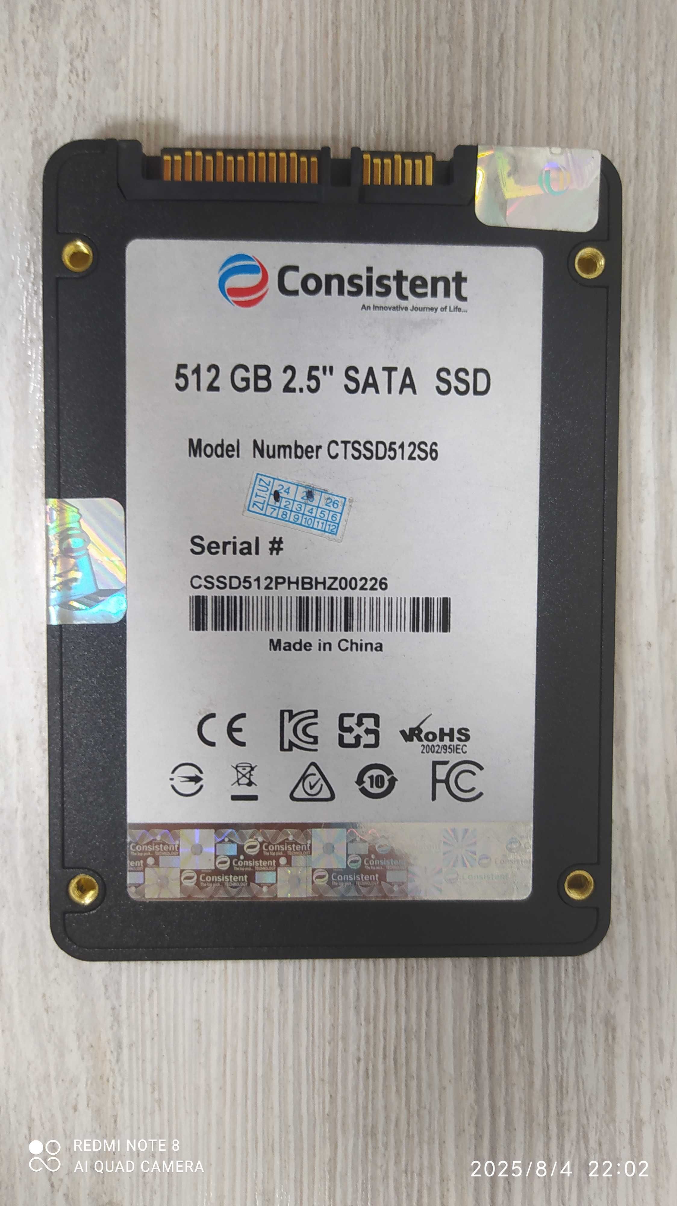 SSD sata 512gb  & NVMe 256 gb