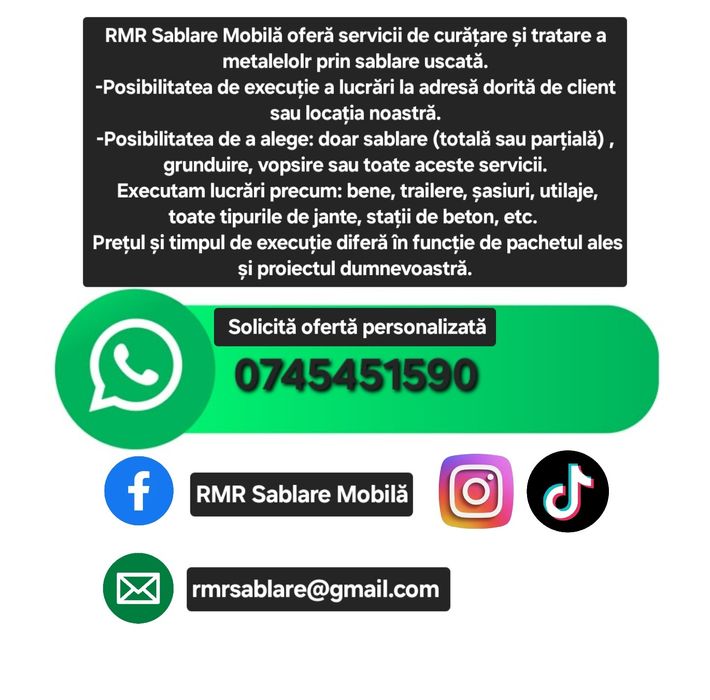 Servicii Sablare Industrială