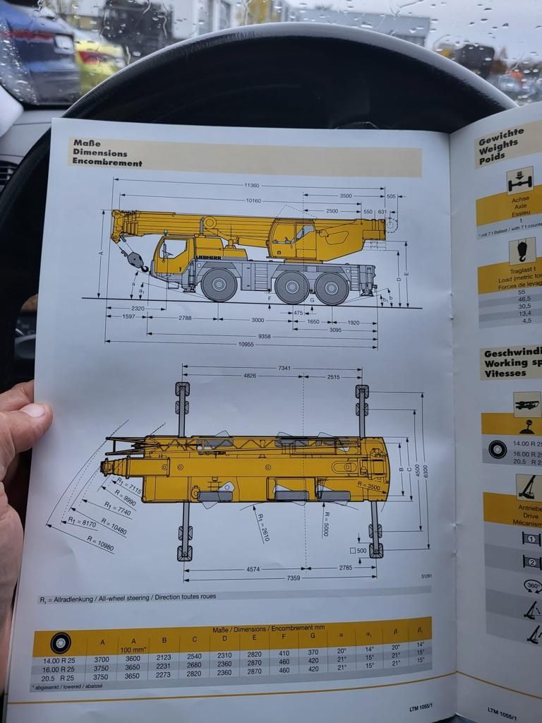 Automacara liebherr model 1055-3.2