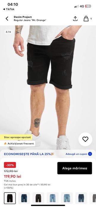 Denim Project pantaloni scurti marime 28