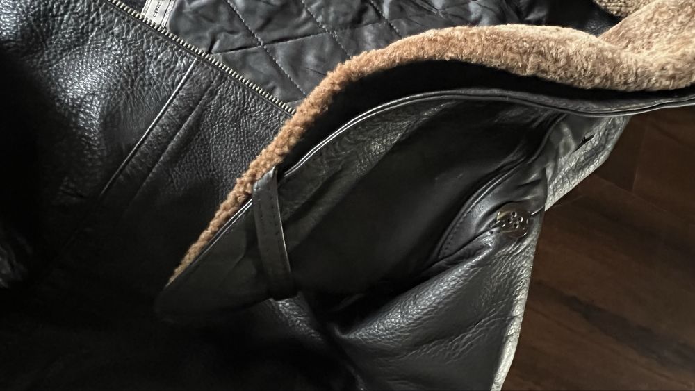 Jacheta groasa piele naturala mar L