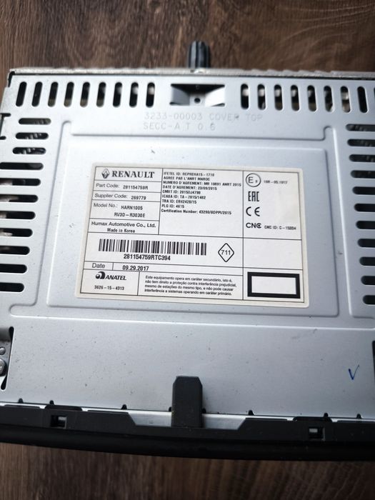 Мулти медия с блутут и код за Дачия Лоджи Лоджи