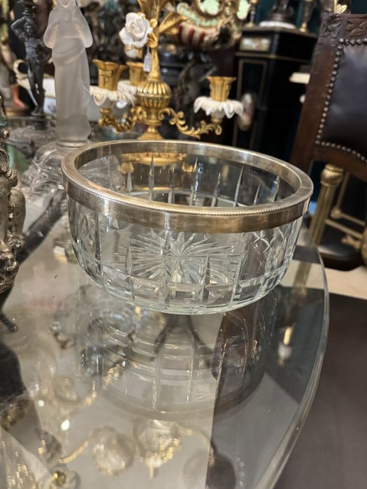 Bol Cristal - montat in Ag- Art Deco