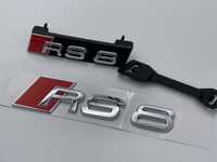 Set Embleme Audi Rs8 crom s-line