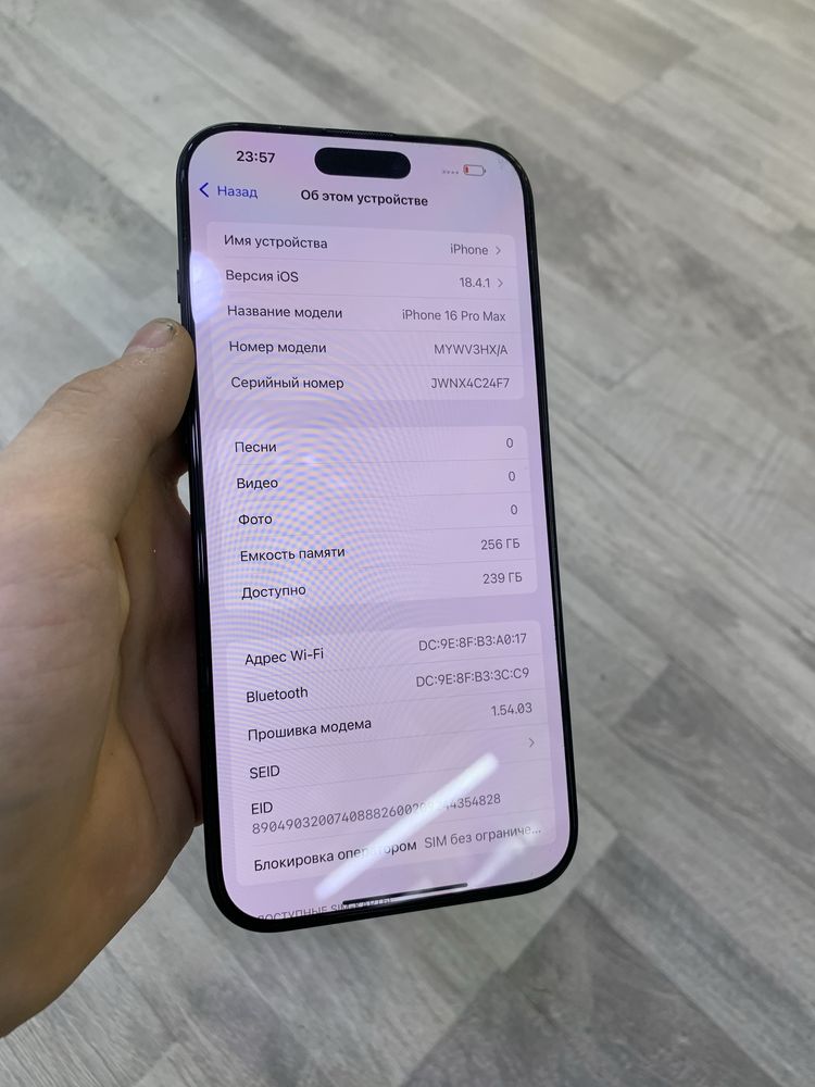 16 Pro Max 256 Gb