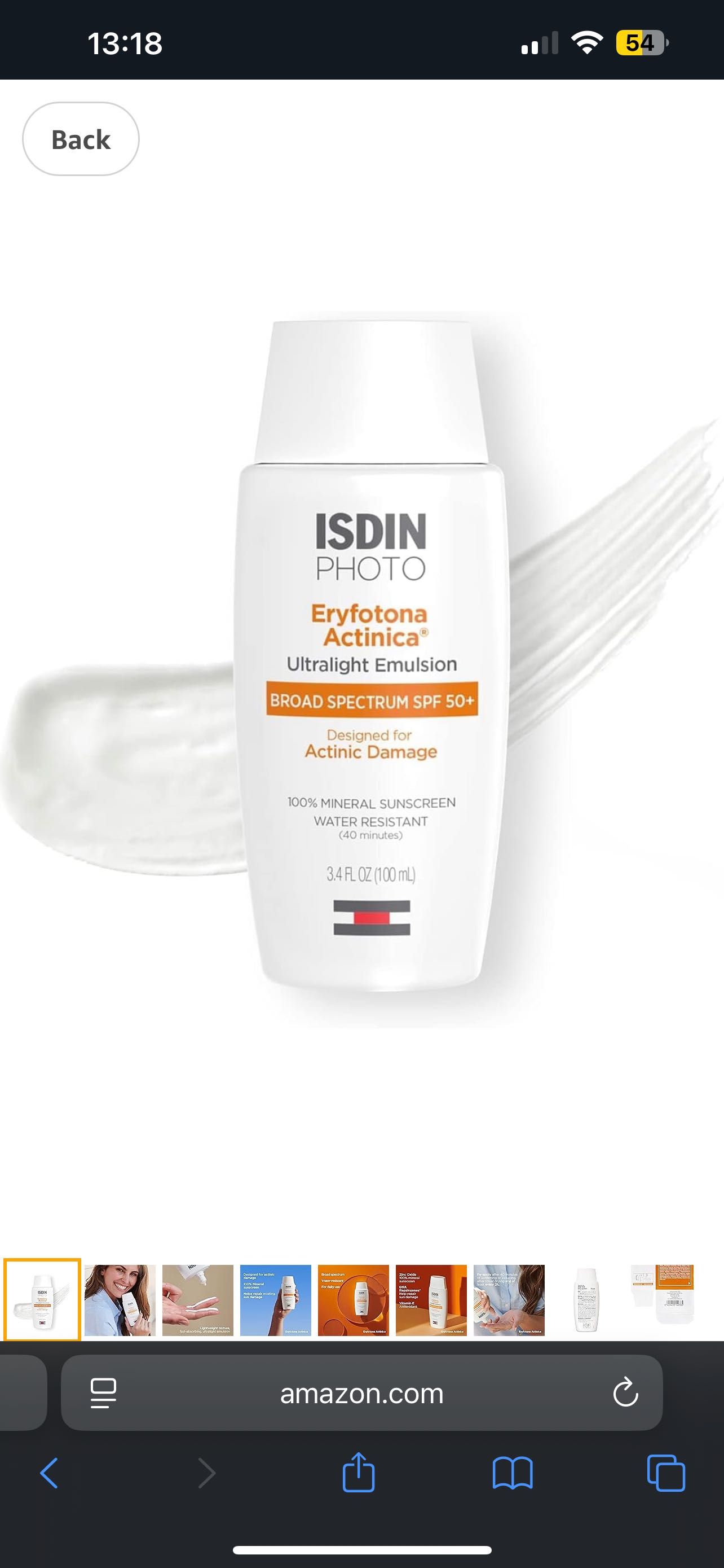 Слънцезащита за лице SPF 50+ ISDIN Eryfotona Actinica 100% Mineral